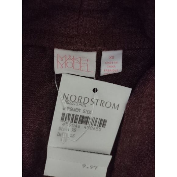 Nordstrom Women's Burgundy Jogger Pants Size XS - Picture 5 of 5
